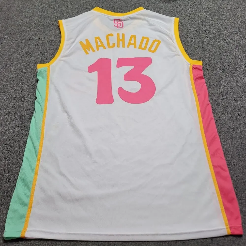 San Diego Padres Jersey Extra Large Manny Machado City Connect Basketball Tank